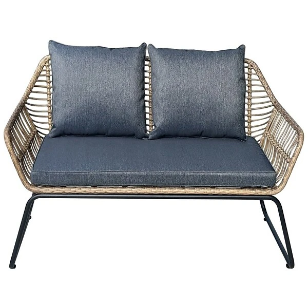 DUKAP LUGANO 6-Piece Sofa Seating Set With Cushions, Brown/Black/Gray (O-DK-P080-AAB) - Image 2