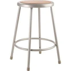 NPS 6200 Series 24" Heavy Duty Steel Stool, Gray -2 Pack (6224/2)