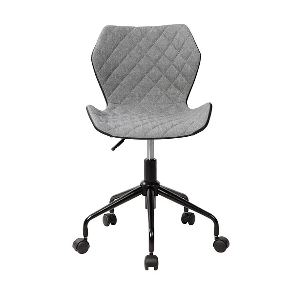 Techni Mobili Deluxe Modern Office Armless Task Chair, Grey - Image 2