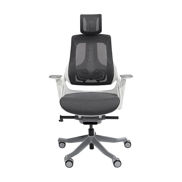 Techni Mobili Lux Ergonomic Mesh Swivel Executive Chair, Gray/Black (RTA-1818C-GRY) - Image 2