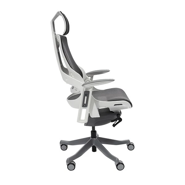 Techni Mobili Lux Ergonomic Mesh Swivel Executive Chair, Gray/Black (RTA-1818C-GRY) - Image 4