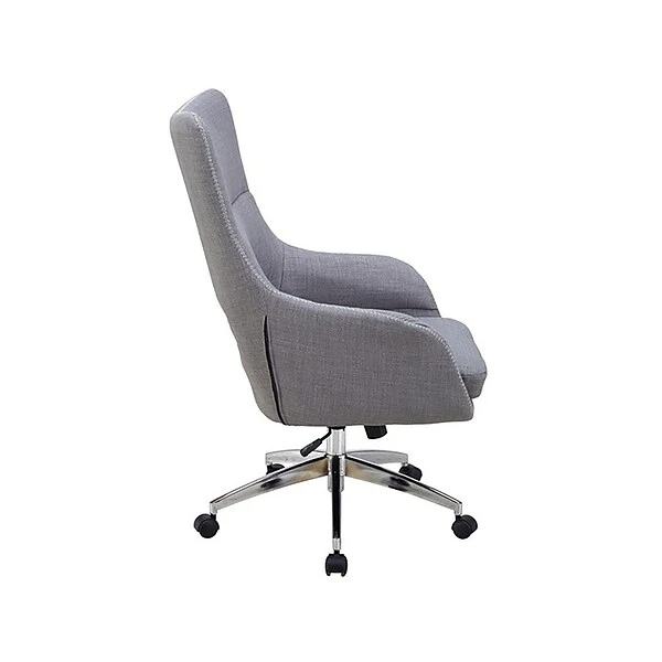 Hanover Carlton Fabric Swivel Computer And Desk Chair, Gray (HOC0012)