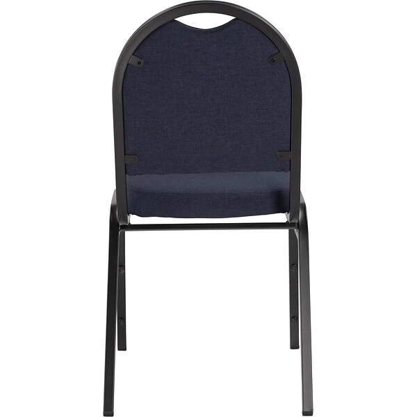 NPS 9200 Series Dome-Back Fabric Padded Stack Chair, Midnight Blue/Black Sandtex, 4 Pack (9254-BT/4) - Image 5
