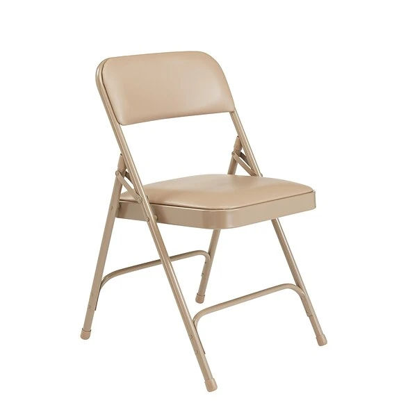 NPS 1200 Series Vinyl Padded Premium Folding Chairs, French Beige/Beige, 4 Pack (1201/4) - Image 4