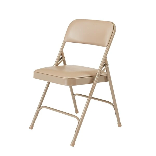 NPS 1200 Series Vinyl Padded Premium Folding Chairs, French Beige/Beige, 4 Pack (1201/4) - Image 5