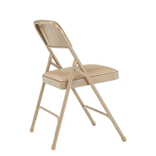 NPS 1200 Series Vinyl Padded Premium Folding Chairs, French Beige/Beige, 4 Pack (1201/4) - Image 6