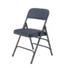 NPS 2300 Series Fabric Padded Triple Brace, Double Hinge Premium Folding Chairs, Imperial Blue, 4 Pack (2304/4)
