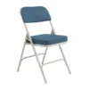 NPS 3200 Series Premium 2" Fabric Padded Folding Chairs, Regal Blue/Gray, 2 Pack (3215/2)