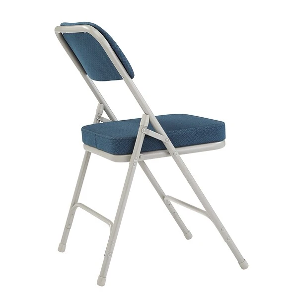 NPS 3200 Series Premium 2" Fabric Padded Folding Chairs, Regal Blue/Gray, 2 Pack (3215/2) - Image 3
