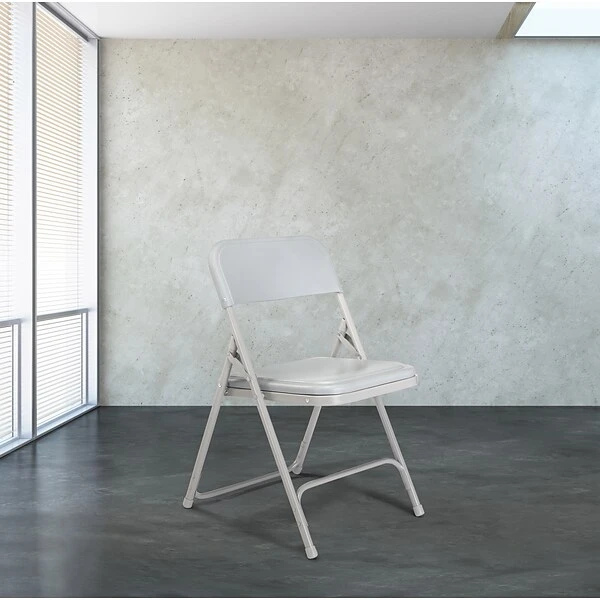 National Public Seating 800 Series Premium Lightweight Steel Frame Plastic Folding Chairs, Gray, 4 Pack (802/4) - Image 7