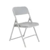 National Public Seating 800 Series Premium Lightweight Steel Frame Plastic Folding Chairs, Gray, 4 Pack (802/4)