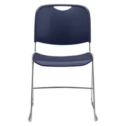 NPS 8500 Series Hi Tech Compact Stack Chair, Plastic, Navy Blue (8505)
