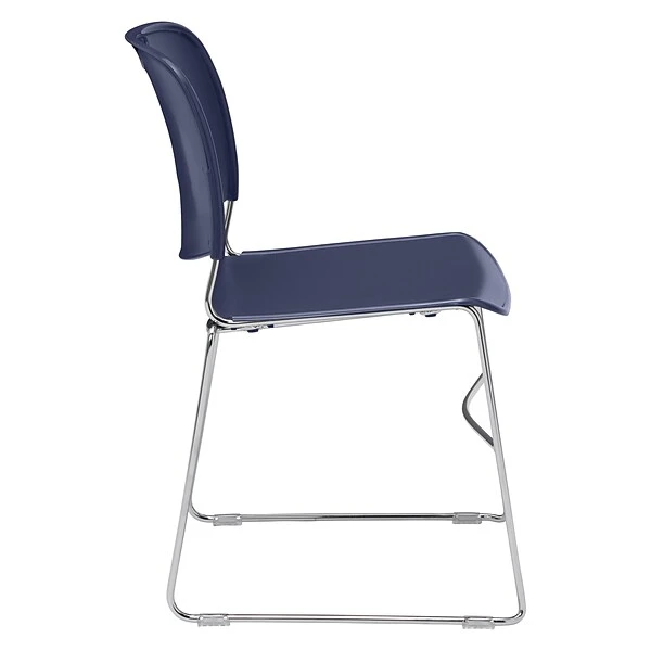 NPS 8500 Series Hi Tech Compact Stack Chair, Plastic, Navy Blue (8505) - Image 2