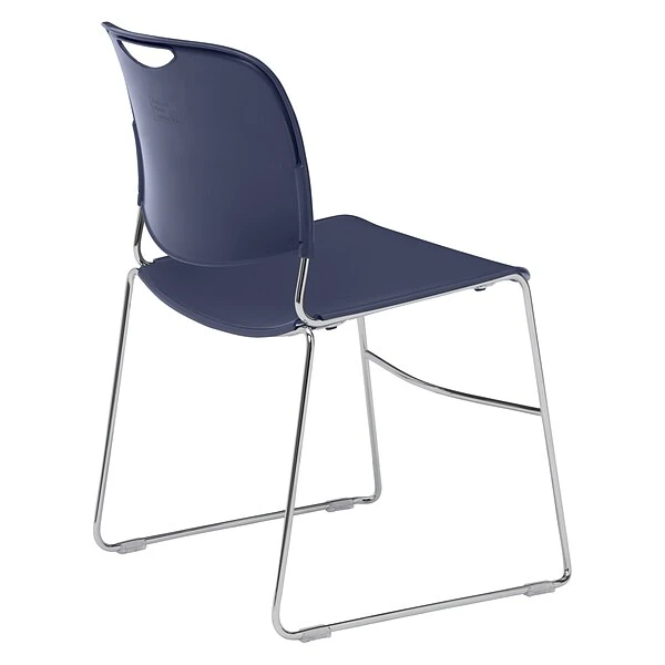 NPS 8500 Series Hi Tech Compact Stack Chair, Plastic, Navy Blue (8505) - Image 3