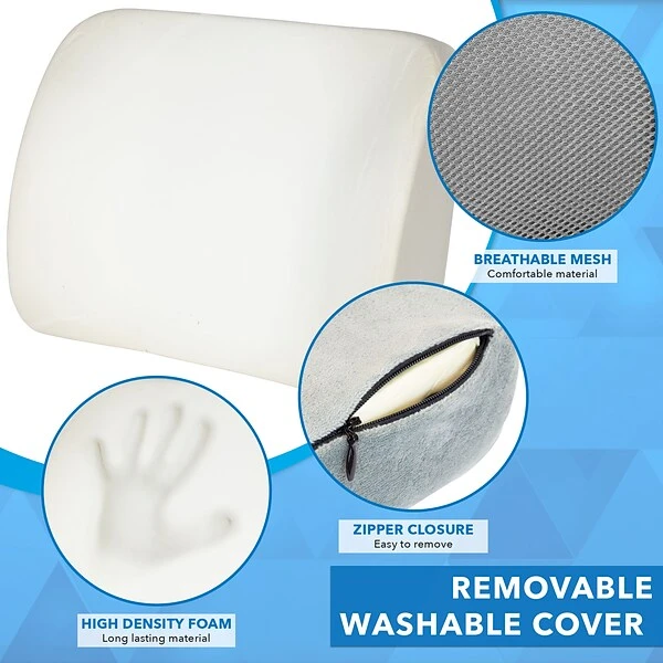 Mount-It! ErgoActive Lumbar Support Cushion With Straps, Breathable Mesh Cover, Gray (MI-1013) - Image 5