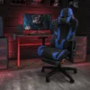Flash Furniture X30 Ergonomic LeatherSoft Swivel Gaming Chair, Blue (CH187230BL)
