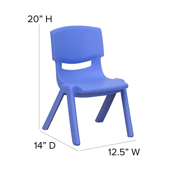 Flash Furniture Plastic School Chair With 10.5" Seat Height, Assorted Colors, 4-Pieces(4YUYCX4003MULTI) - Image 6