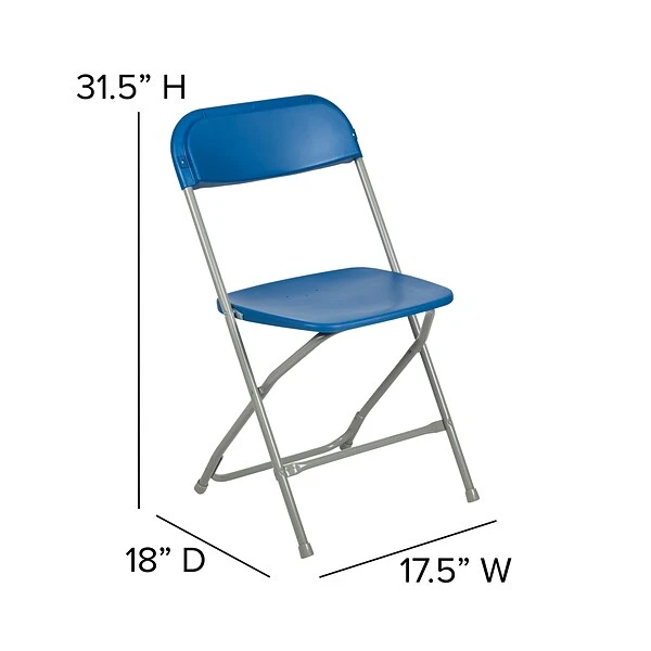 Flash Furniture HERCULES Series Plastic Banquet/Reception Chair, Blue, 2/Pack (2LEL3BLUE) - Image 6