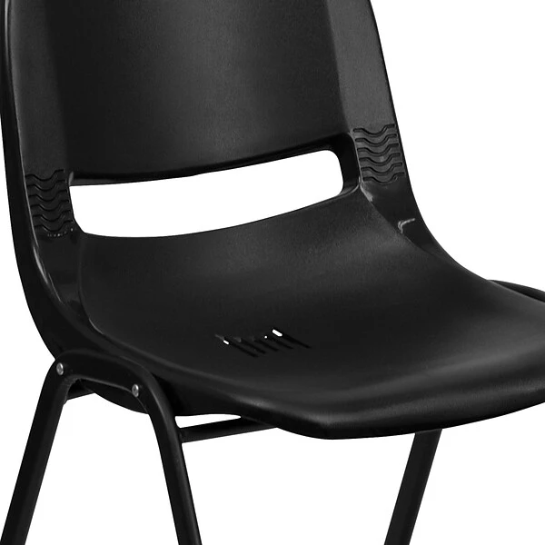 Flash Furniture HERCULES Classroom/Training Room/School Stacking Chair, Black (5-RUT-EO1-BK-GG) - Image 8
