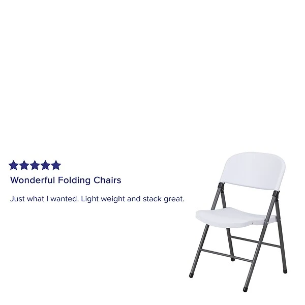 Flash Furniture HERCULES Folding Chair, White, 6/Pack (6DADYCD70WH) - Image 4