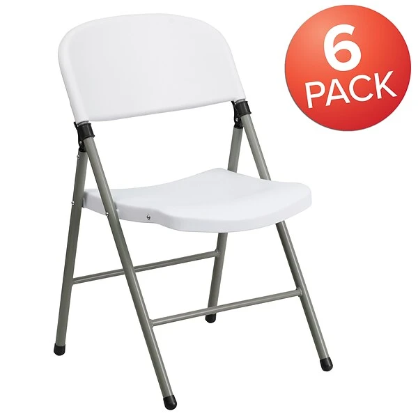 Flash Furniture HERCULES Folding Chair, White, 6/Pack (6DADYCD70WH) - Image 2