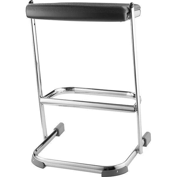 NPS 6600 Series Armless Blow-Molded Plastic 24" Ergonomic Z Stool, Steel, Black (6624) - Image 3
