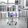 Flash Furniture Vibrant Tractor Seat And Chrome Stool, Violet