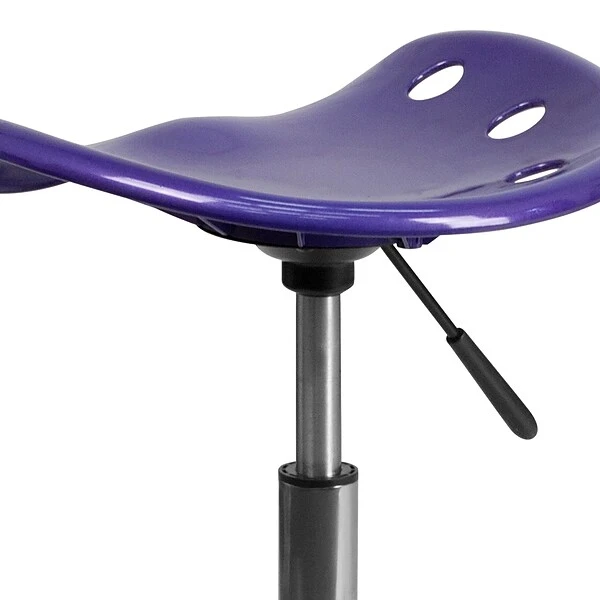 Flash Furniture Vibrant Tractor Seat And Chrome Stool, Violet - Image 7