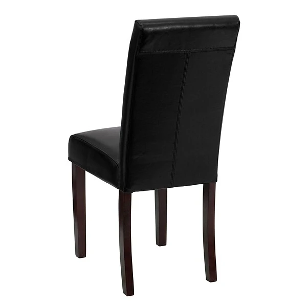 Flash Furniture Contemporary Faux Leather Parsons Dining Chair, Black (BT350BKLEA023) - Image 5