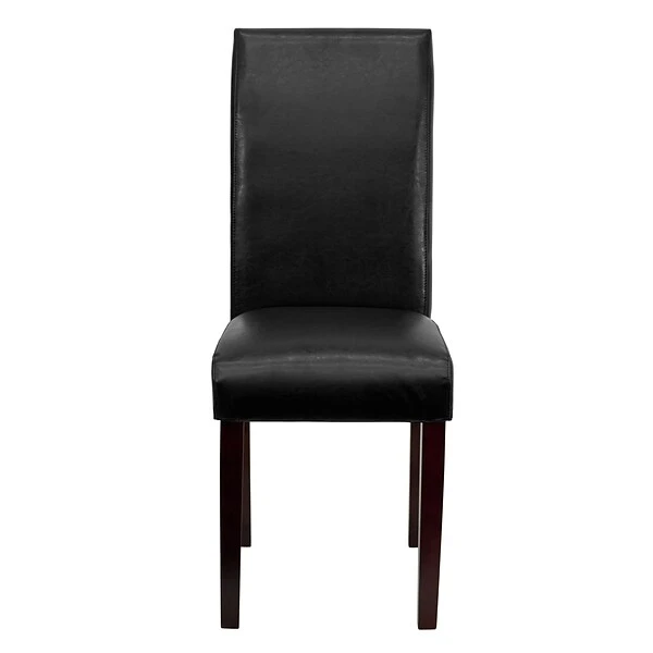 Flash Furniture Contemporary Faux Leather Parsons Dining Chair, Black (BT350BKLEA023) - Image 8