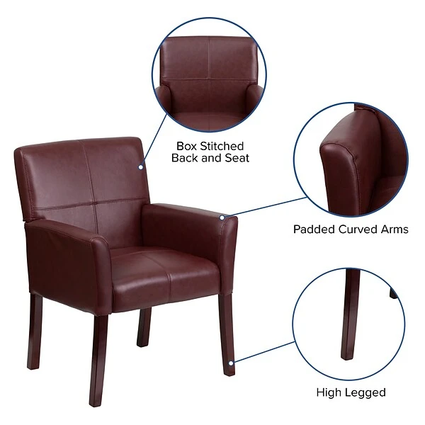 Flash Furniture Executive Leather Reception Set, Burgundy (BT353BGLEA) - Image 4
