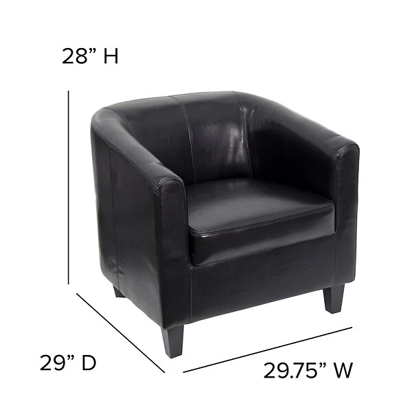 Flash Furniture Faux Leather Lounge Chair, Black (BT873BK) - Image 5