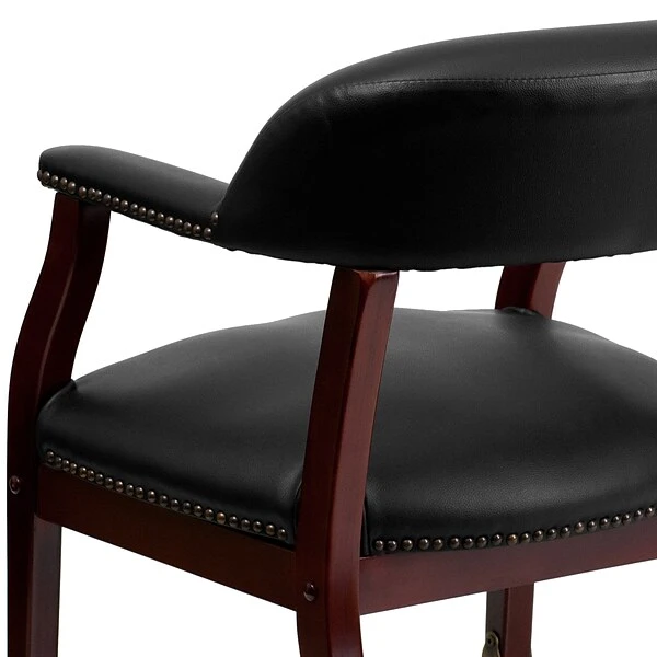 Flash Furniture Vinyl Accent Chair, Black (BZ100BLK) - Image 7