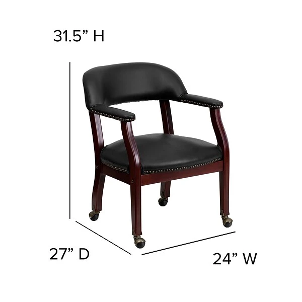 Flash Furniture Vinyl Accent Chair, Black (BZ100BLK) - Image 5