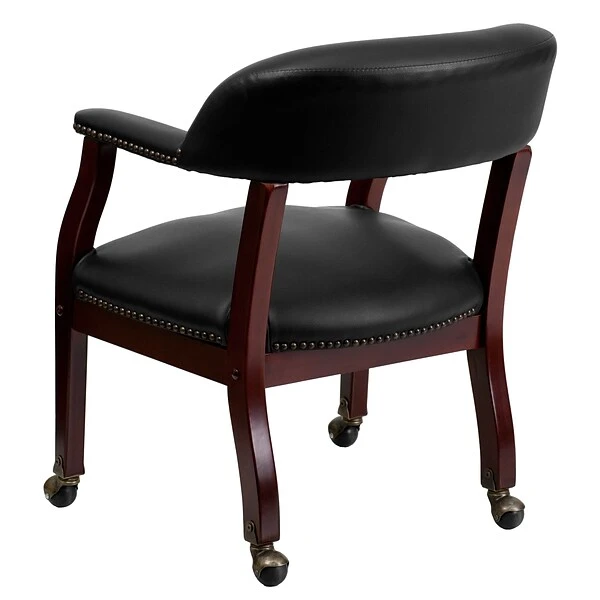 Flash Furniture Vinyl Accent Chair, Black (BZ100BLK) - Image 6