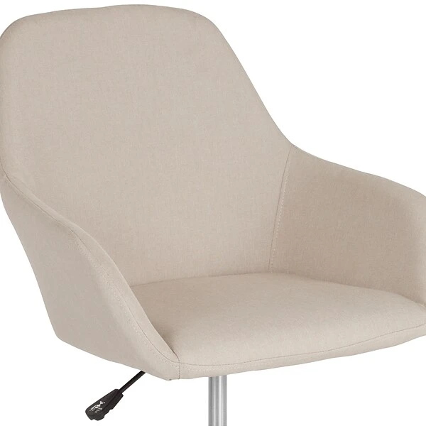 Flash Furniture Cortana Fabric Swivel Mid-Back Home And Office Chair, Beige (DS8012LBBGEF) - Image 7