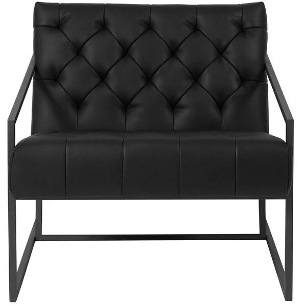 Flash Furniture Hercules Madison Series LeatherSoft Retro Tufted Lounge Chair, Black (ZB8522BK) - Image 5