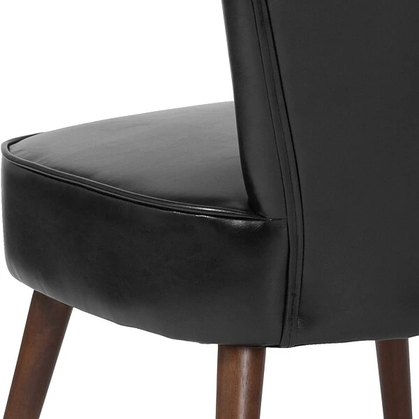 Flash Furniture Hercules Holloway Series LeatherSoft Retro Chair, Black, 2 Pack (2QYA02BK) - Image 8
