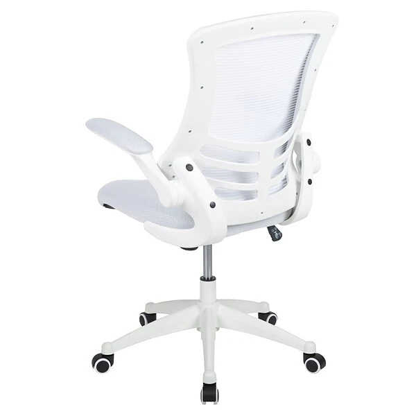 Flash Furniture Kelista Ergonomic Mesh Swivel Mid-Back Task Office Chair, White With White Frame (BLX5MWHWH) - Image 7