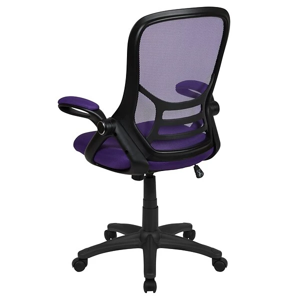 Flash Furniture Porter Ergonomic Mesh Swivel High Back Office Chair, Purple/Black (HL00161BKPUR) - Image 7