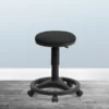 Flash Furniture Fabric Ergonomic Stool With Foot Ring, Black (WL905DG)