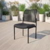 Flash Furniture Mesh Comfortable Stackable Steel Side Chair, Black (GO5152)