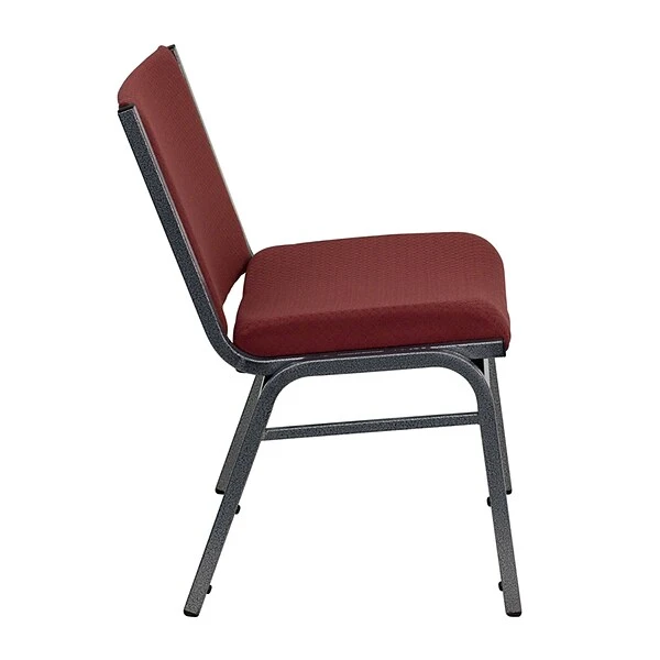 Flash Furniture Hercules Series 1000lb Capacity Big And Tall Extra-Wide Fabric Stack Chair; Burgundy - Image 7