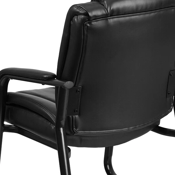 Flash Furniture Leather Guest Chair, Black (GO2138) - Image 7