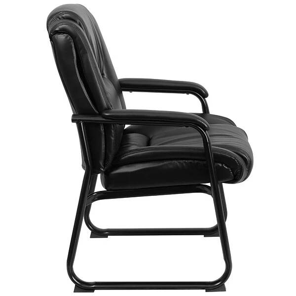 Flash Furniture Leather Guest Chair, Black (GO2138) - Image 8
