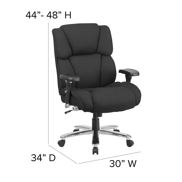Sh Furniture HERCULES Series Fabric Swivel 24/7 Intensive Use Big & Tall Executive Office Chair, Black (GO2149) - Image 6