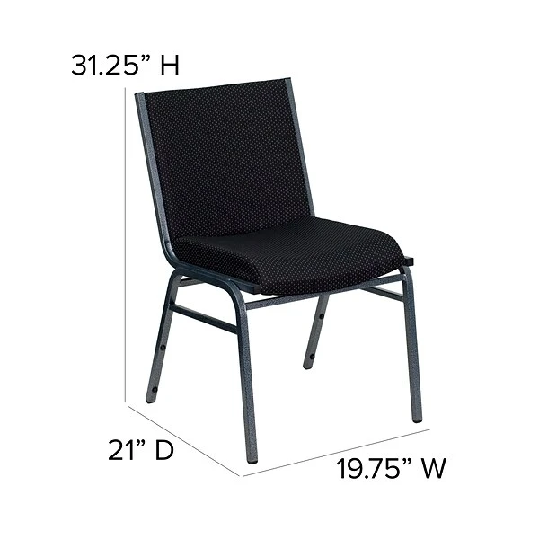 Flash Furniture HERCULES 3'' Thick Padded Stack Chairs (XU60153BK) - Image 4