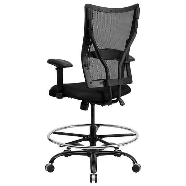 Flash Furniture HERCULES Mesh Back Fabric Drafting Big & Tall Chair, Black (WL-5029SYG-AD-GG) - Image 6