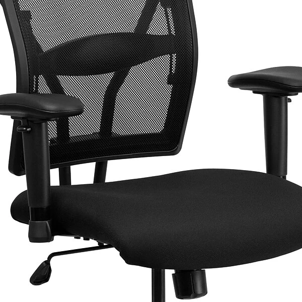 Flash Furniture HERCULES Mesh Back Fabric Drafting Big & Tall Chair, Black (WL-5029SYG-AD-GG) - Image 7