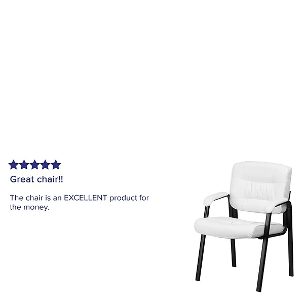 Flash Furniture Metal Guest Chair, Black (BT1404WH) - Image 3